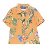 Roberto Cavalli Kids Camicia Arancio con Fantasia per Neonati