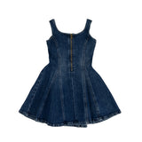 Pinko Kids Abito in Denim con Ricamo Rose per Bambine