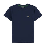 Lacoste Kids T-Shirt Blu Navy con Logo per Bambini