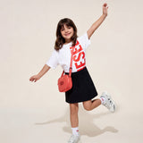 Diesel Kids T-Shirt Bianca con MAxi Stampa Logo a Contrasto Unisex per Bambini