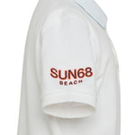 Sun68 Kids Polo Bianca con Logo per Bambini (lato)