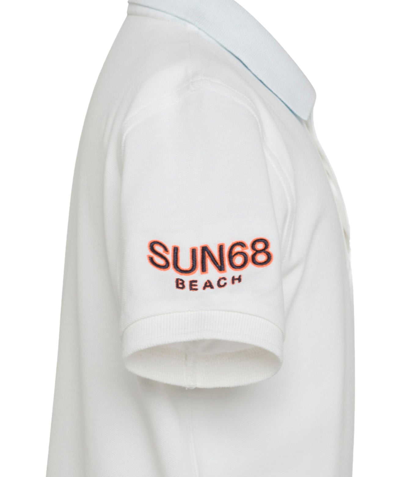 Sun68 Kids Polo Bianca con Logo per Bambini (lato)