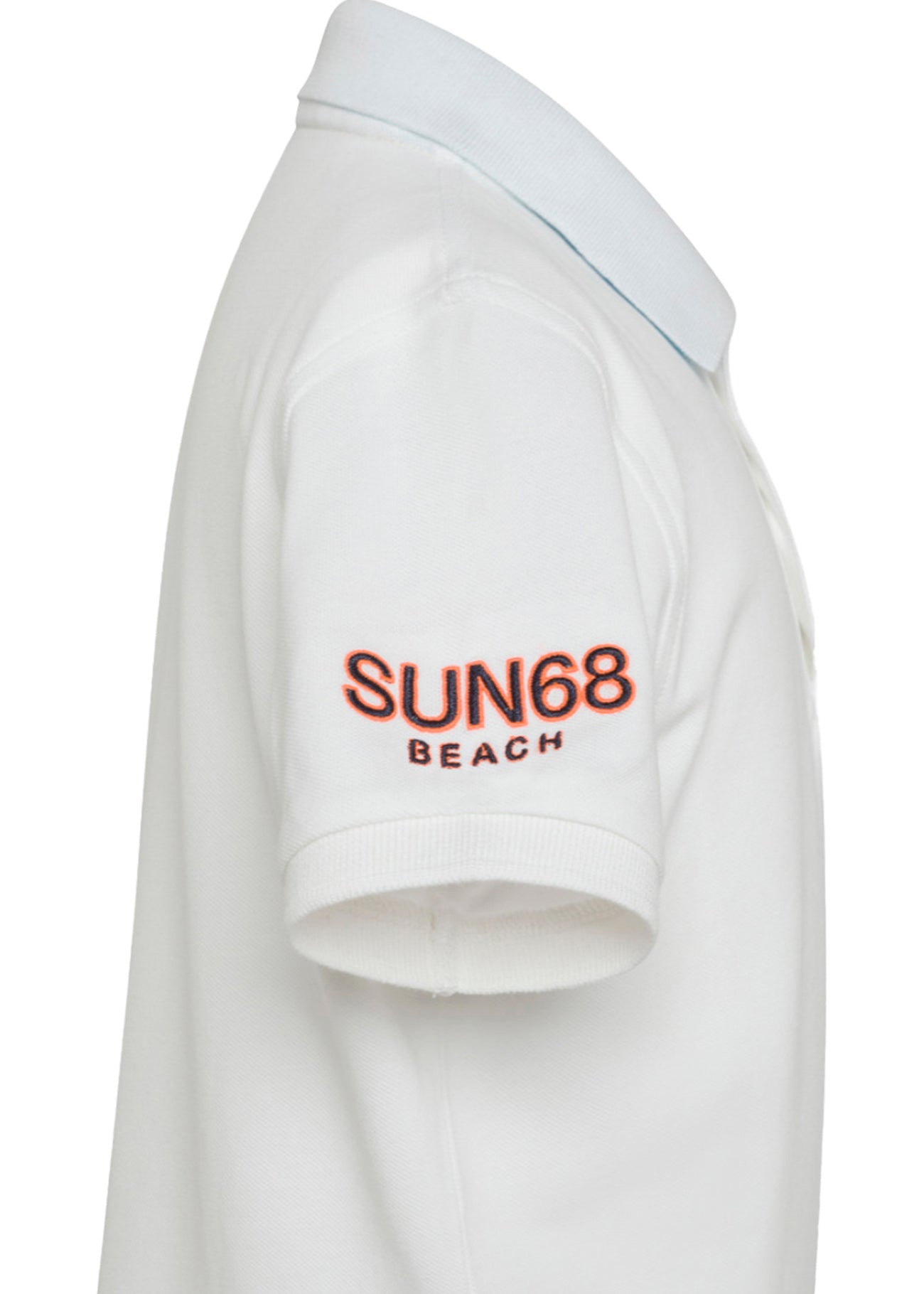 Sun68 Kids Polo Bianca con Logo per Bambini (lato)
