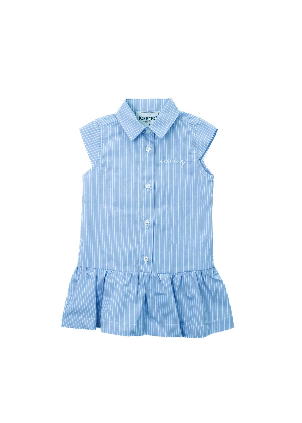 Iceberg Kids Abito a Righe Celeste per Neonate
