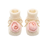 Marlù Completo+Cappello+Scarpina Vaniglia Rosa e Cammello per Neonate