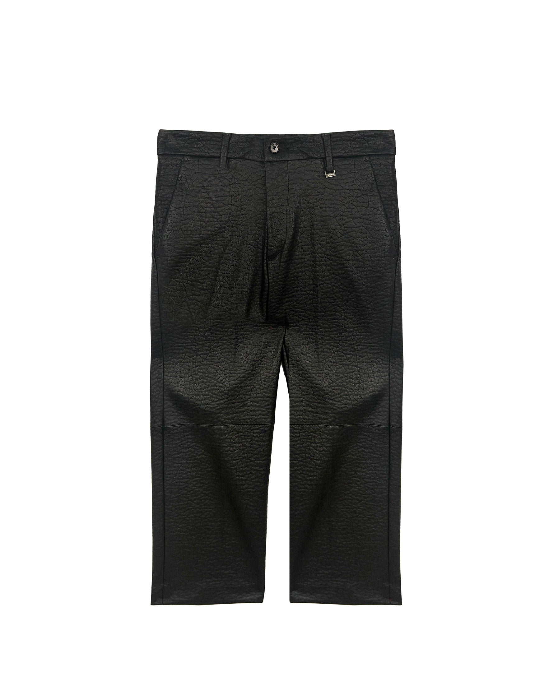 I'M Brian Kids Pantalone Nero in EcoPelle  per Bambini