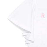 John Richmond Kids T-Shirt Crop bianco con Stampa Logo per Bambine