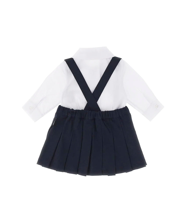 Moschino Kids Salopette con Camicia per Neonate