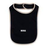 BOSS Kids Set Nascita 3 Pezzi Nero con Tutina, Cappellino e Bavaglino con Logo per Neonati