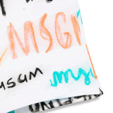 MSGM Kids Bermuda Bianco con Stampa All Over per Bambini (dettaglio)