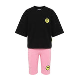 Barrow Kids Completo Nero e Rosa con Logo per Bambine