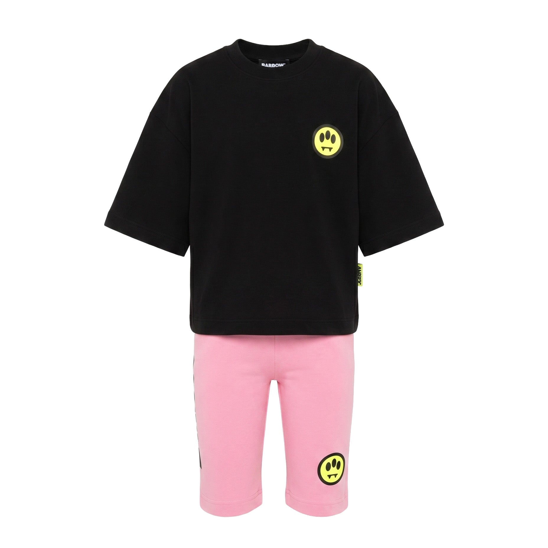 Barrow Kids Completo Nero e Rosa con Logo per Bambine