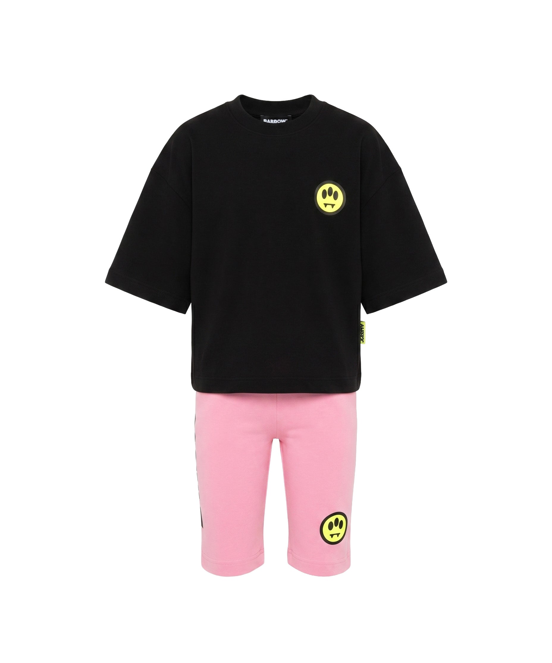 Barrow Kids Completo Nero e Rosa con Logo per Bambine