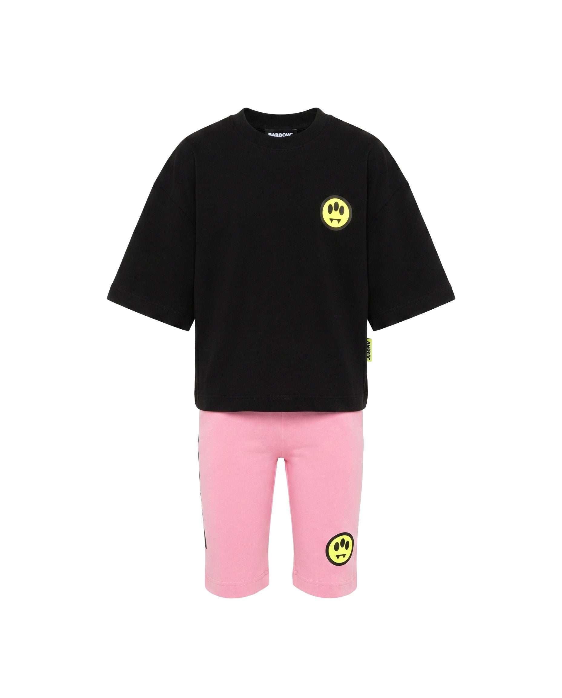 Barrow Kids Completo Nero e Rosa con Logo per Bambine