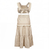 Cocò et Mama Kids Top+Gonna Beige Fantasia Indiana per Bambine