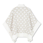Michael Kors Kids Mantella Bianca con Logo All Over per Bambine