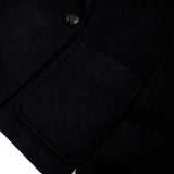 Max&Co Kids Cappotto Corto in Lana Nera Doppiopetto con Tasche Applicate per Bambine