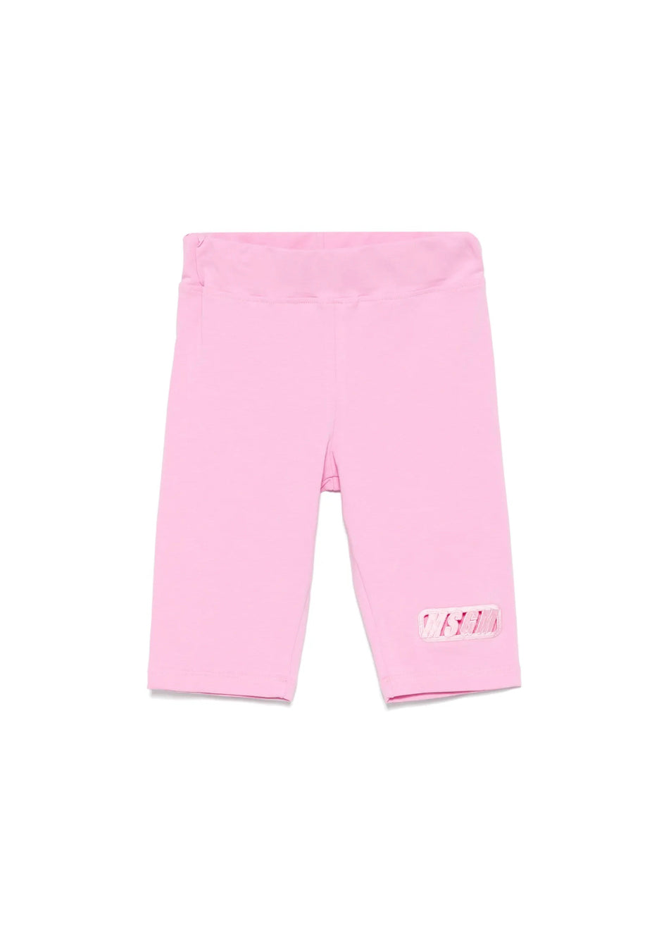 MSGM Kids Ciclista Rosa con Ricamo Logo per Bambine fronte