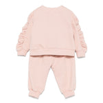 Elisabetta Franchi La Mia Bambina Felpa con Pantaloni Desert Rose per Neonate (retro)