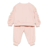 Elisabetta Franchi La Mia Bambina Felpa con Pantaloni Desert Rose per Neonate (retro)