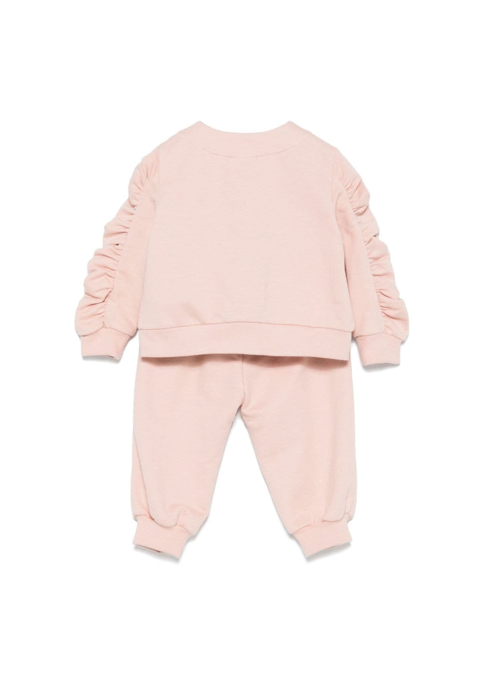 Elisabetta Franchi La Mia Bambina Felpa con Pantaloni Desert Rose per Neonate (retro)