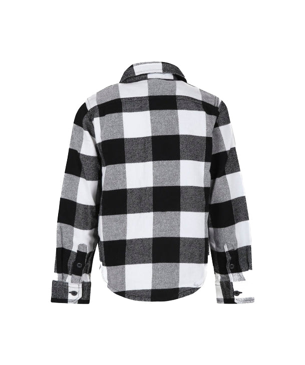 Dickies Kids Camicia a Quadri Nera/Bianca con Logo per Bambini (retro)