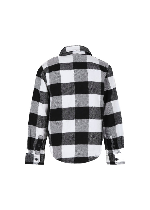 Dickies Kids Camicia a Quadri Nera/Bianca con Logo per Bambini (retro)