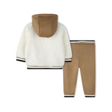 Boss Kids Completo Felpa con Pantalone Bianco/Biscotto per Neonati (retro)