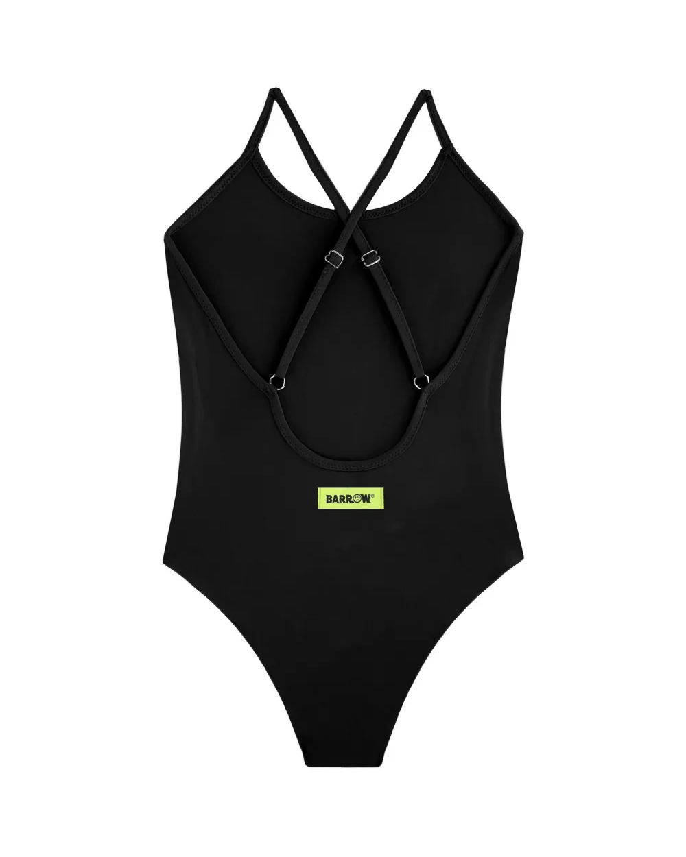 Barrow Kids Costume Intero Nero con Stampa Logo Rosa per Bambine