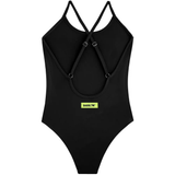 Barrow Kids Costume Intero Nero con Stampa Logo Rosa per Bambine