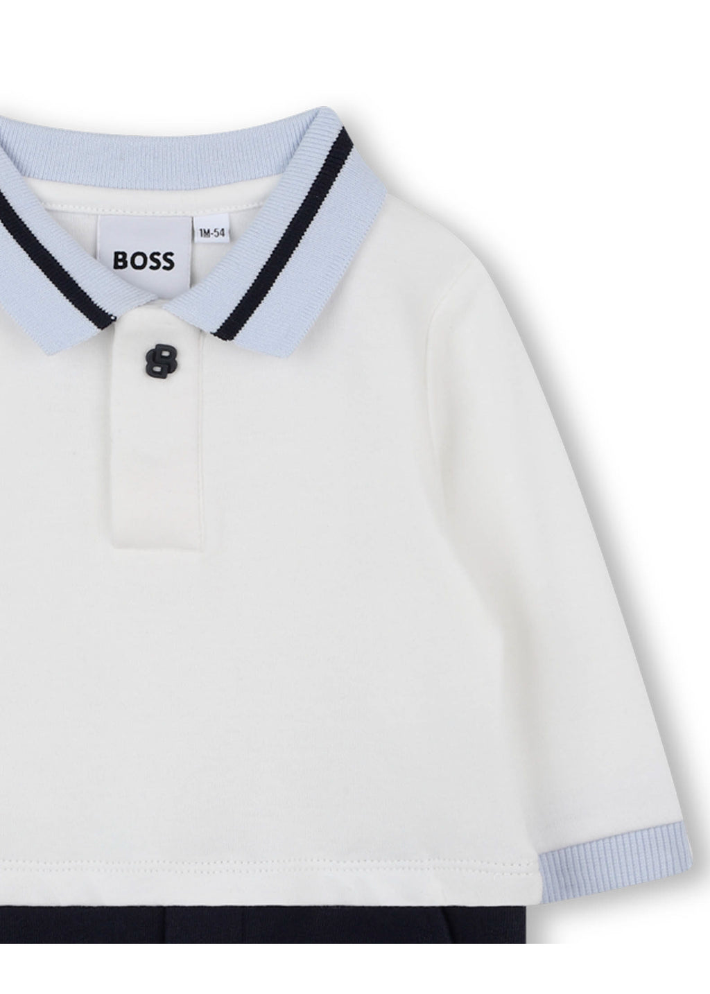 Boss Kids Tutina Pagliaccetto Bianco Sporco per Neonati