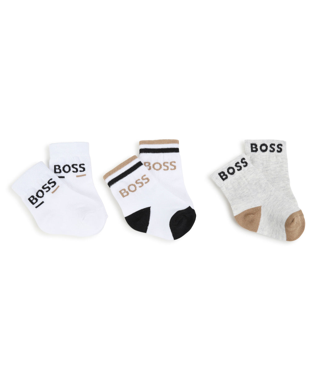 Boss Kids Set Calzini in 3 Colori Per Neonati