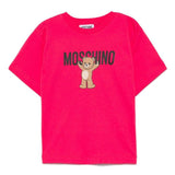 Moschino Kids T shirt Lampone con Teddy per Bambine