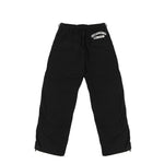 John Richmond Kids Pantalone Nero con Strisce in Pelle per Bambini
