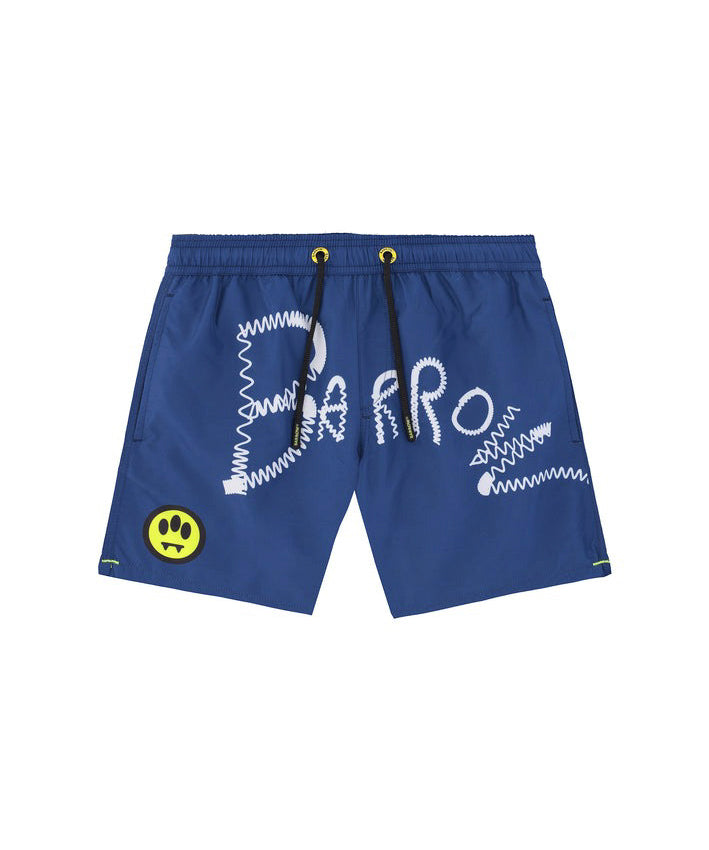 Barrow Kids Costume Boxer Blu con Stampa per Bambini