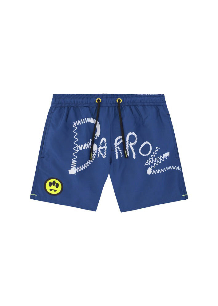 Barrow Kids Costume Boxer Blu con Stampa per Bambini