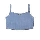 Twinset Kids Top Sky Line con Logo per Bambine