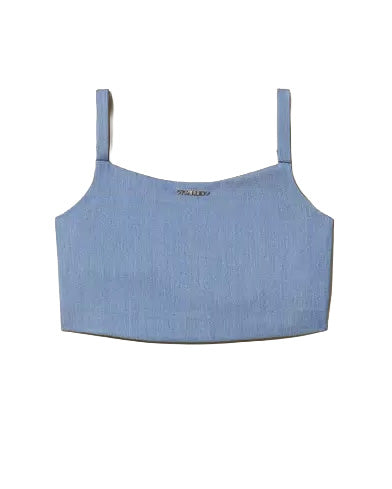 Twinset Kids Top Sky Line con Logo per Bambine
