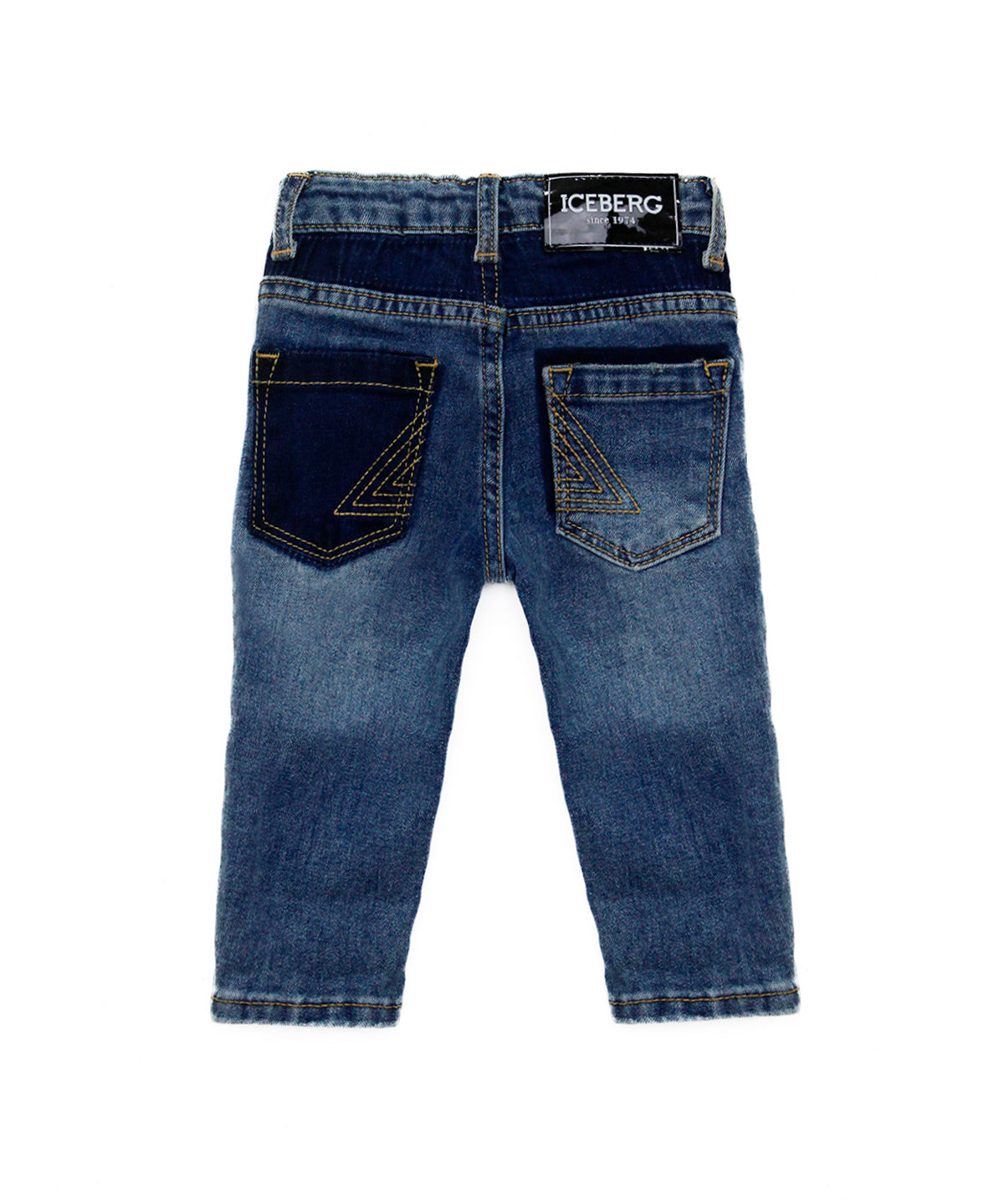 Iceberg Kids Pantalone Blu per NeonatiIceberg Kids Pantaloni Denim Delavè per Neonati