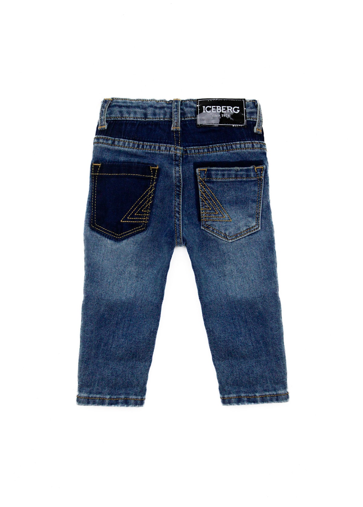 Iceberg Kids Pantalone Blu per NeonatiIceberg Kids Pantaloni Denim Delavè per Neonati