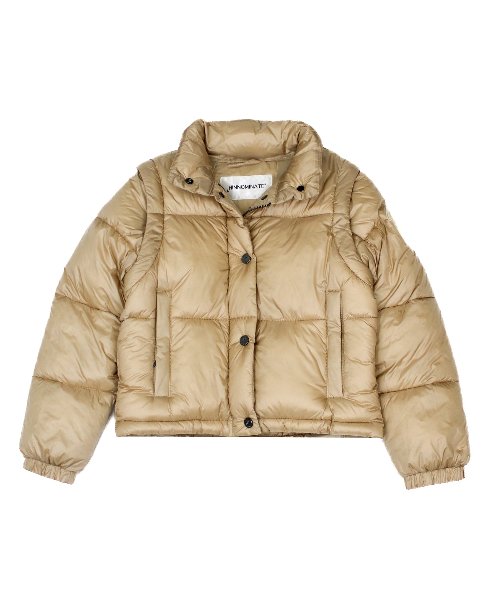Hinnominate Kids Giubbino Nocciola con Maniche a Zip