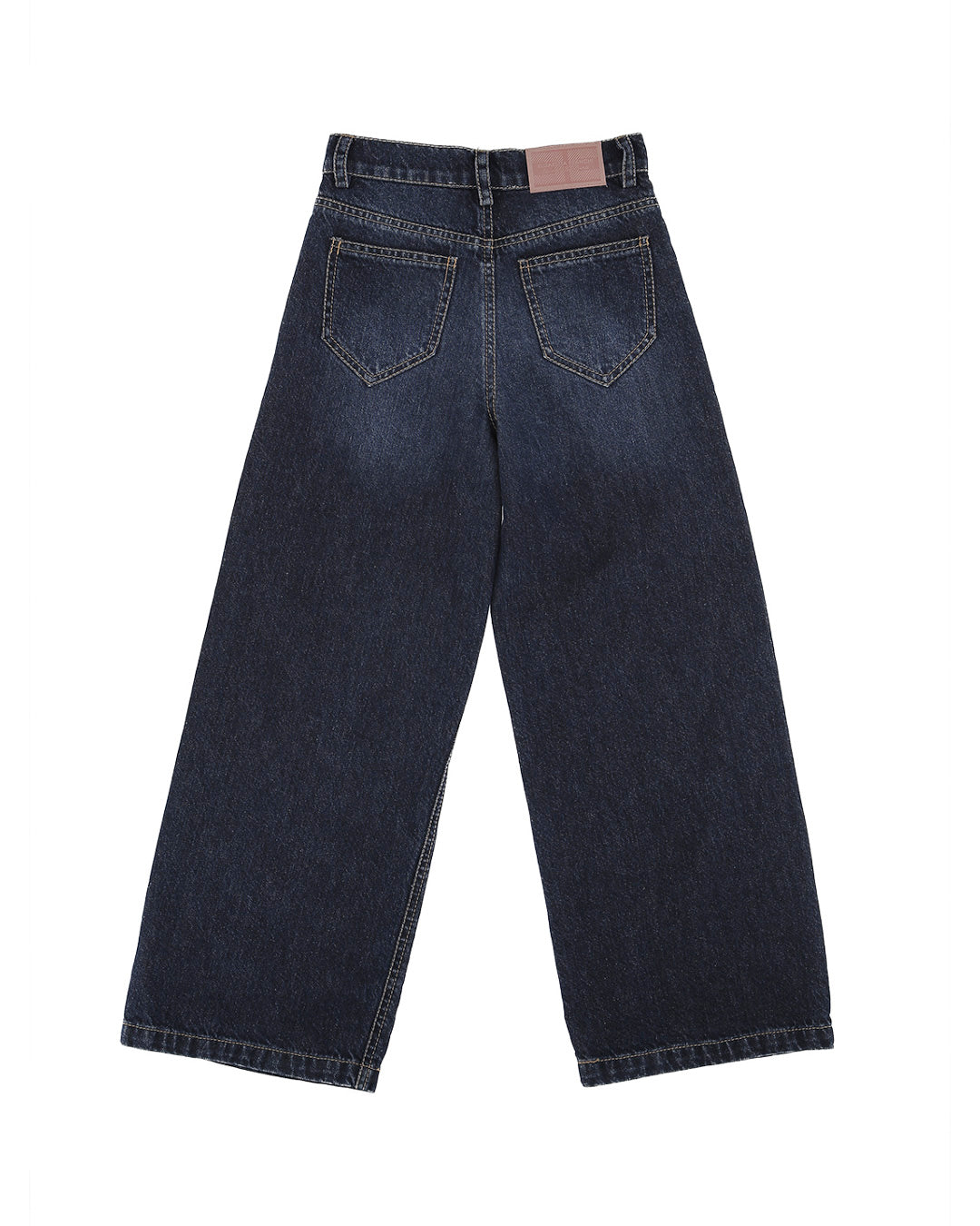 Elisabetta Franchi La Mia Bambina Jeans Wide Leg Denim Scuro per Bambine