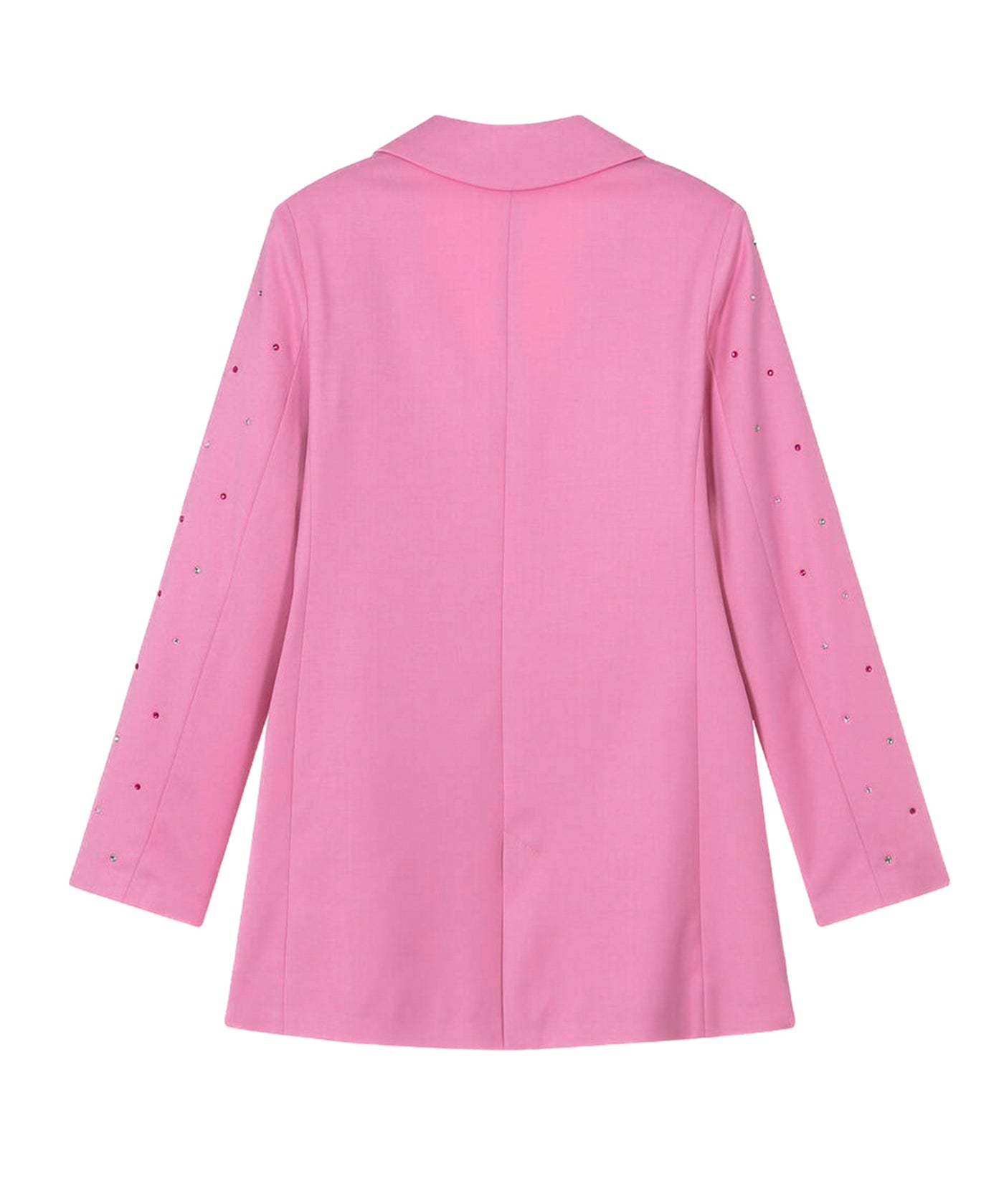 MSGM Kids Giacca Blazer Rosa con Applicazione Strass per Bambine (retro)