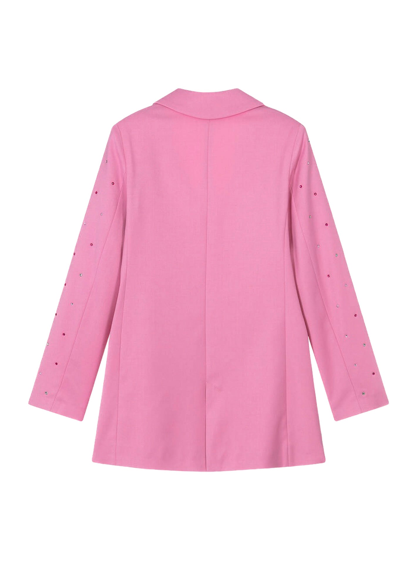 MSGM Kids Giacca Blazer Rosa con Applicazione Strass per Bambine (retro)