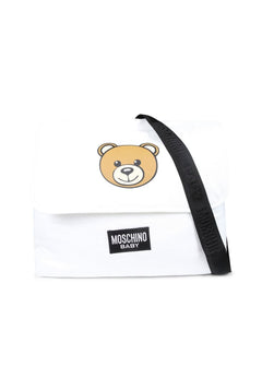 Moschino Kids Borsa Mamma Panna con Stampa