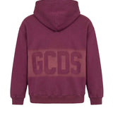 Gcds Kids Felpa Bordeaux con Banda Logata Unisex