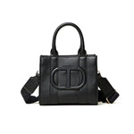 Twinset Kids Borsa Nera a Tracolla con Oval T per Bambine