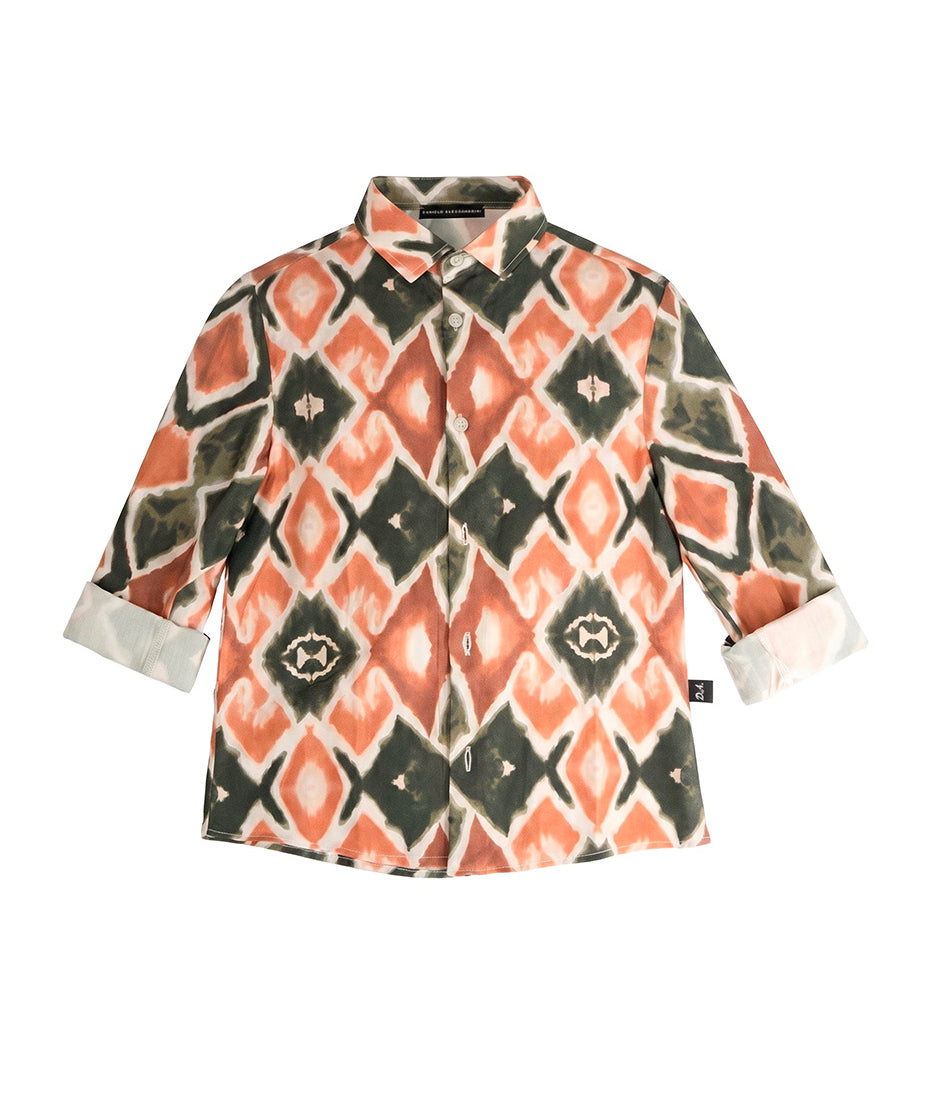 Daniele Alessandrini Kids Camicia Fantasia Caramel per Bambini