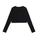 Diesel Kids T-Shirt Nera Lunghe Maniche per Bambine (retro)