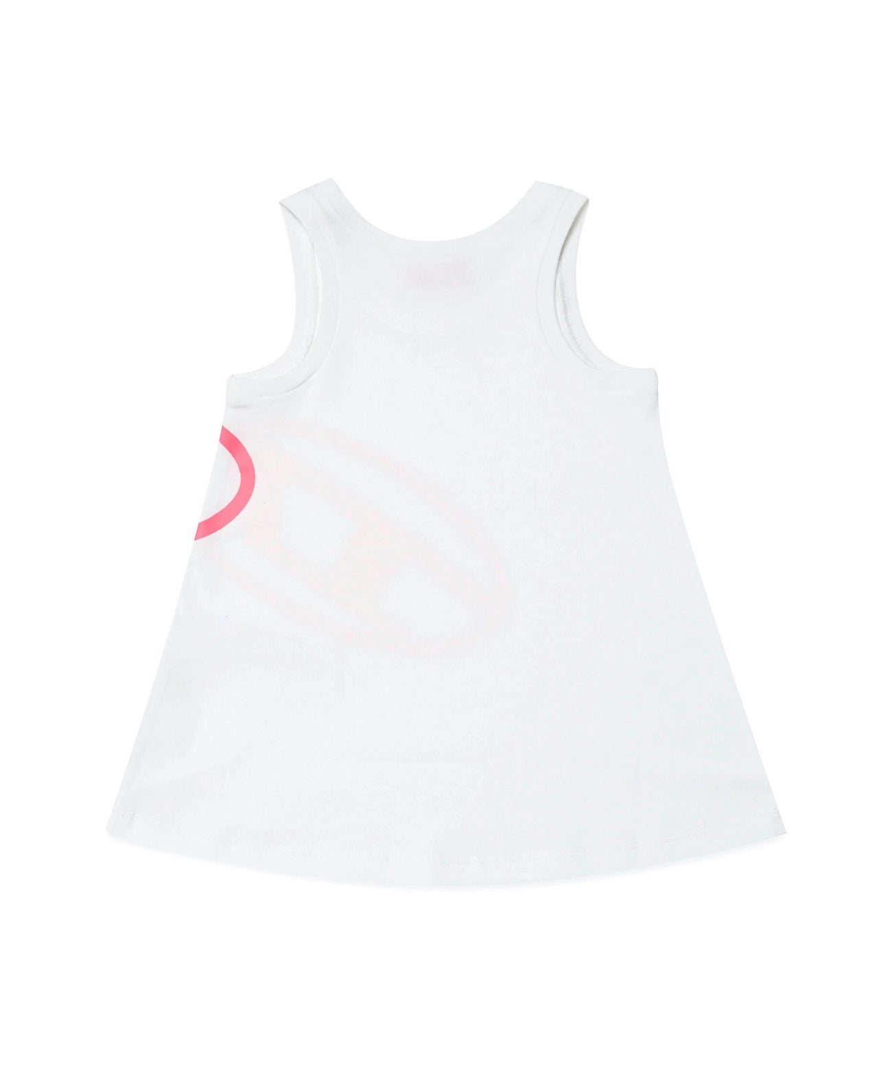 Diesel Kids Abito in Jersey Bianco per Neonate retro